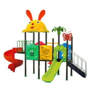 Mẫu cầu trượt liên hoàn ngoài trời mái Thỏ 3 khối SC1-009