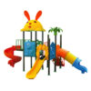 Bộ liên hoàn cầu trượt ngoài trời mái Thỏ 3 máng trượt SC1-012