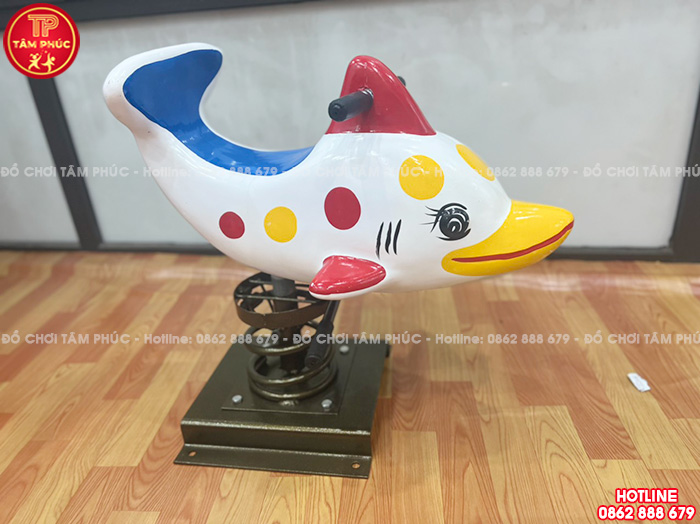 Thú nhún lò xo ngoài trời con Cá Heo nhựa Composite SC2-006