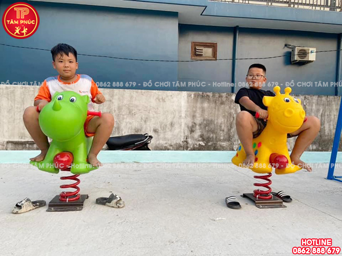 Thú nhún lò xo cho bé con Tê Giác nhập khẩu SC2-016