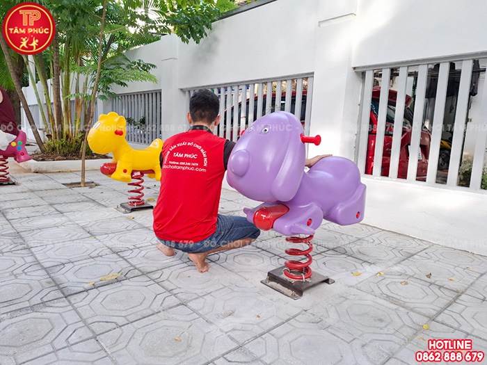 Thú nhún lò xo ngoài trời con Chó nhập khẩu cho bé SC2-017