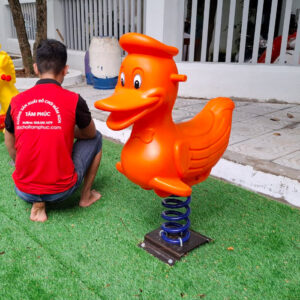 Thú nhún lò xo cho bé con Vịt nhập khẩu ngoài trời SC2-019