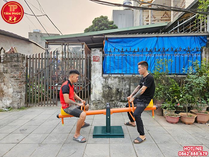 Bập bênh đòn ngoài trời 2 chỗ ngồi cho bé SC3-001