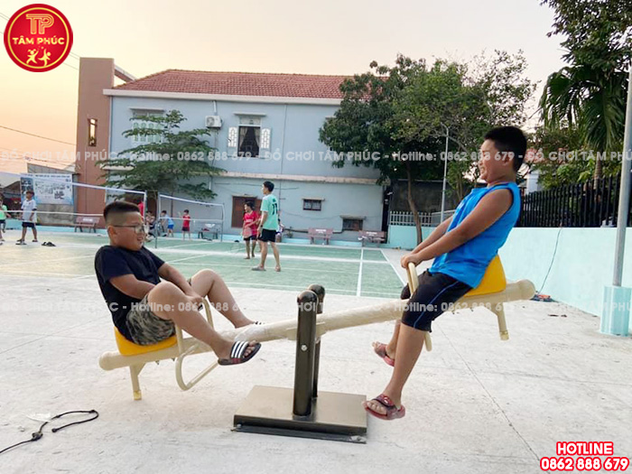 Bập bênh đòn ngoài trời 2 chỗ ngồi cho bé SC3-001