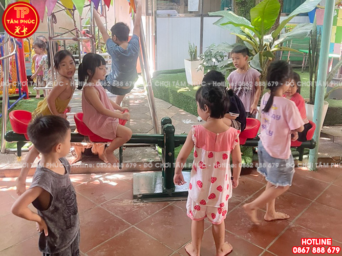 Bập bênh đòn ngoài trời cho bé 4 chỗ ngồi đẹp SC3-003