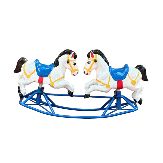 Bập bênh đế cong sắt đôi con Ngựa cho bé SC3-010