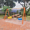 Xích đu lốp xe cho bé mầm non 3 chỗ ngồi Phi 76 SC4-002
