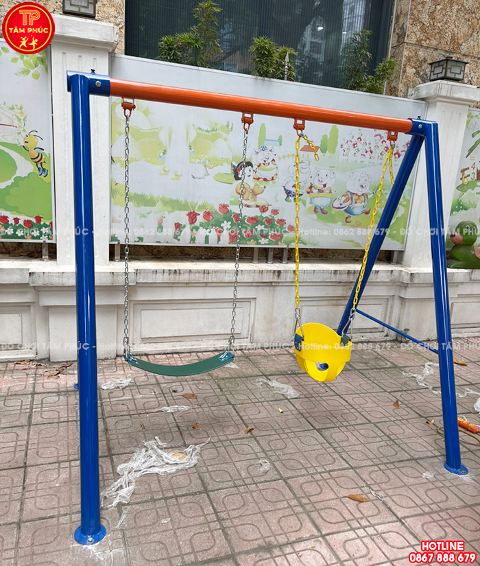 Xích đu ngoài trời cho bé 2 chỗ ngồi đẹp giá rẻ SC4-005