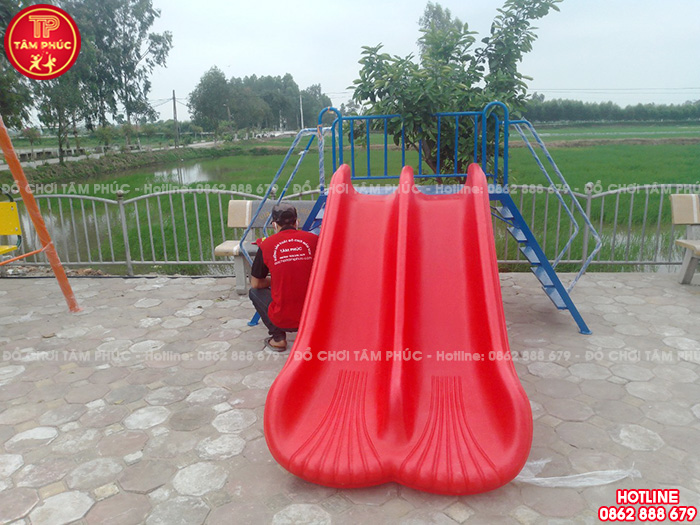 Cầu trượt ngoài trời cho bé máng đơ nhựa nhập khẩu SC5-004
