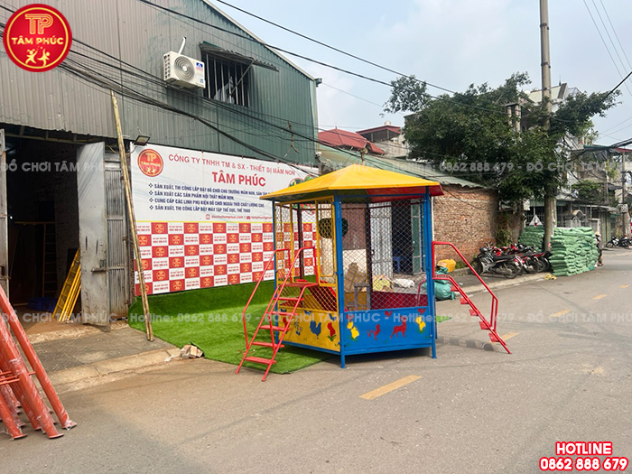 Nhà bóng ngoài trời cho bé mái nhựa Composite SC6-001