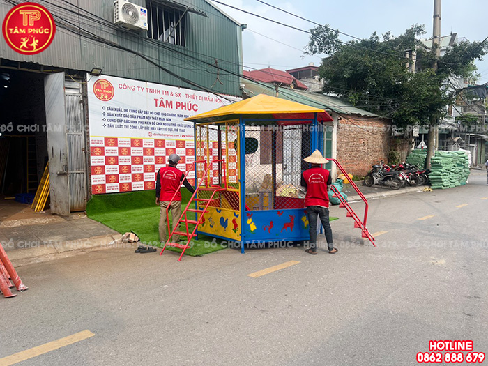 Nhà bóng ngoài trời cho bé mái nhựa Composite SC6-001
