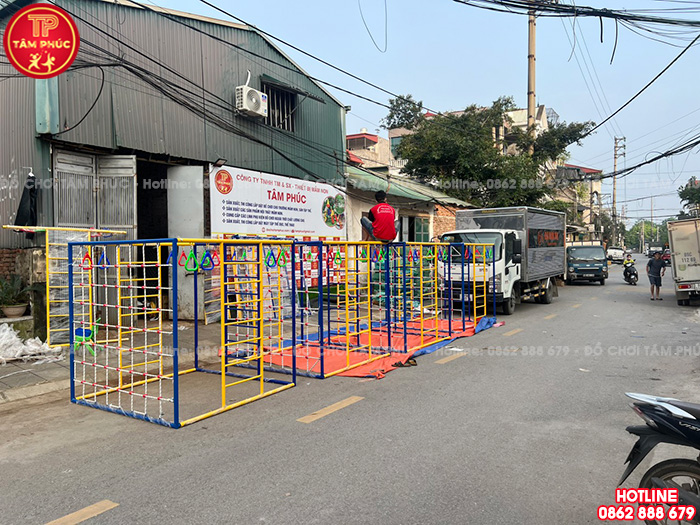 Bộ thang leo tứ diện đa năng ngoài trời cho bé SC7-001