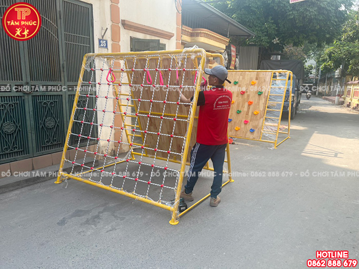 Bộ vận động thể chất cho bé vách dây leo núi thang leo SC7-003