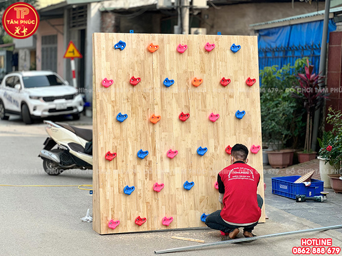 Vách leo núi bằng gỗ cho bé đẹp giá rẻ chất lượng SC8-001