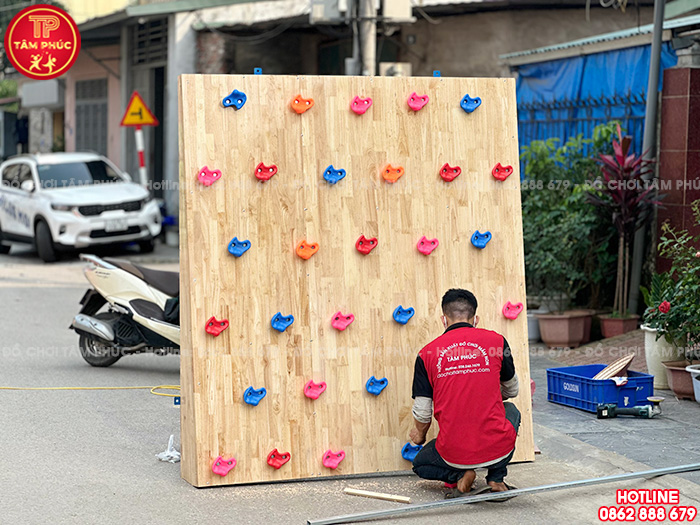 Vách leo núi bằng gỗ cho bé đẹp giá rẻ chất lượng SC8-001