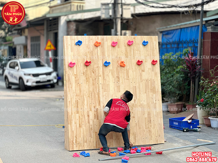 Vách leo núi bằng gỗ cho bé đẹp giá rẻ chất lượng SC8-001