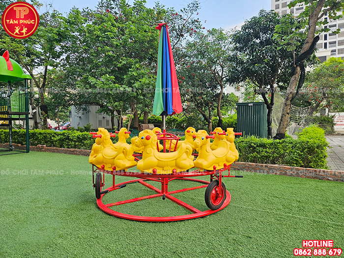 Đu quay đạp chân cho bé con Ngựa 9 chỗ ngồi SC8-007