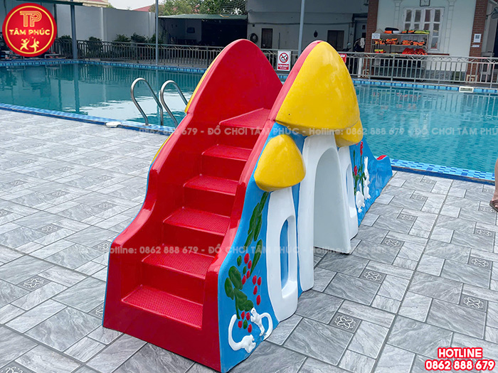 Cầu trượt cây Nấm nhựa Composite cho bể bơi SC9-003