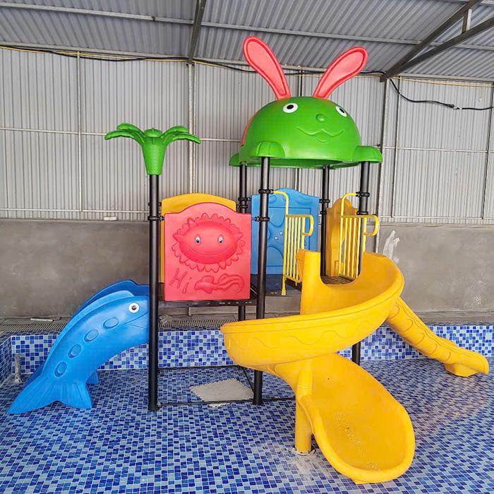 Nhà khối cầu trượt liên hoàn bể bơi cho bé SC9-014