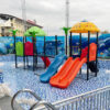 Bộ cầu trượt liên hoàn cho bể bơi trẻ em 4 khối SC9-015