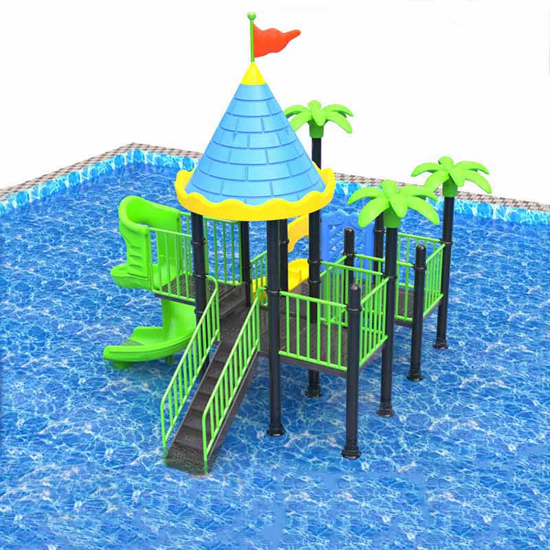 Cầu trượt liên hoàn trẻ em cho bể bơi mái lâu đài SC9-016
