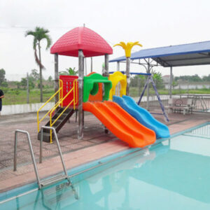 Cầu trượt liên hoàn ngoài trời xích đu cho hồ bơi của bé SC9-017