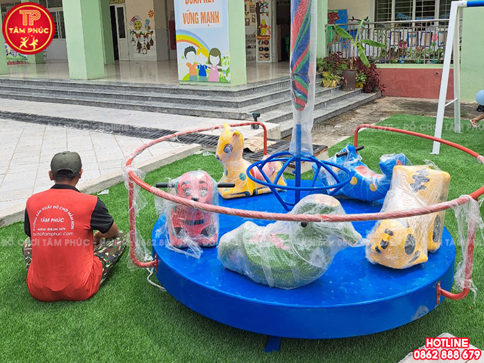 Công trình lắp đặt đồ chơi cho sân trường mầm non tại tỉnh Vĩnh Phúc