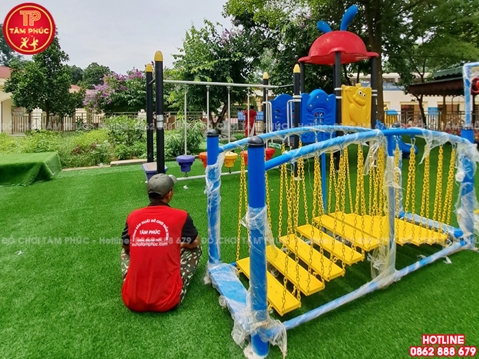 Công trình lắp đặt đồ chơi cho sân trường mầm non tại tỉnh Vĩnh Phúc