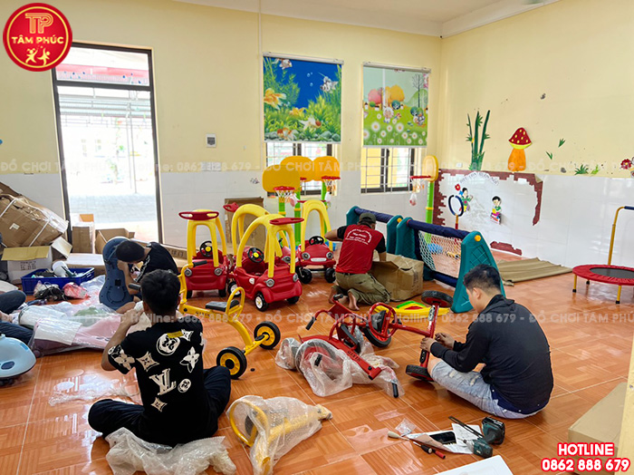 Công trình lắp đặt đồ chơi cho sân trường mầm non tại tỉnh Vĩnh Phúc