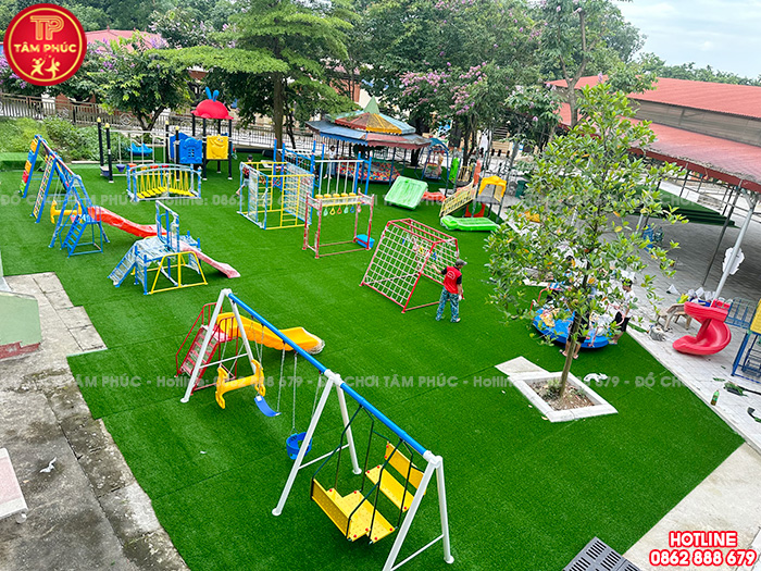 Công trình lắp đặt đồ chơi cho sân trường mầm non tại tỉnh Vĩnh Phúc