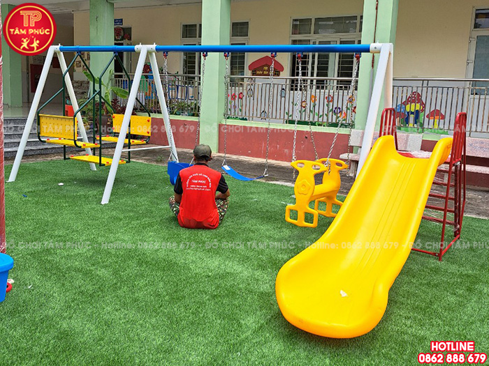 Công trình lắp đặt đồ chơi cho sân trường mầm non tại tỉnh Vĩnh Phúc