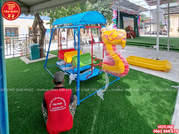 Công trình lắp đặt đồ chơi cho sân trường mầm non tại tỉnh Vĩnh Phúc