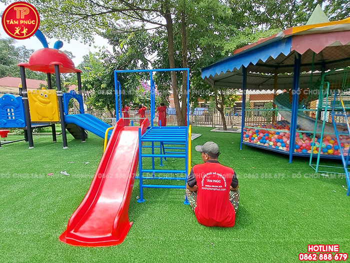 Công trình lắp đặt đồ chơi cho sân trường mầm non tại tỉnh Vĩnh Phúc