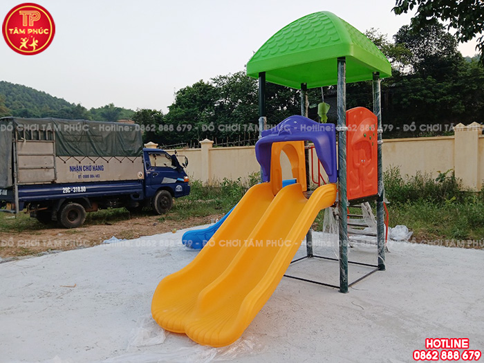 Công trình lắp đặt sân chơi trẻ em ngoài trời cho nhà văn hoá tại Hoà Bình