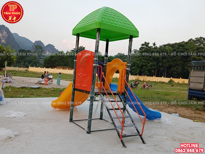 Công trình lắp đặt sân chơi trẻ em ngoài trời cho nhà văn hoá tại Hoà Bình