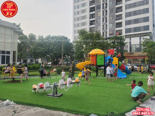 Chuyên tư vấn thi công sân chơi trẻ em ngoài trời khu chung cư chuyên nghiệp giá rẻ