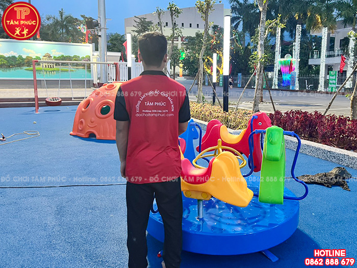 Công trình lắp đặt đồ chơi trẻ em cho sân chơi cộng đồng tại tỉnh Hải Phòng