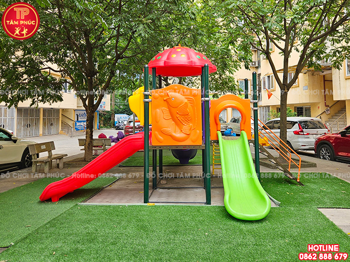 Công trình tư vấn lắp đặt sân chơi trẻ em ngoài trời cho khu tập thể